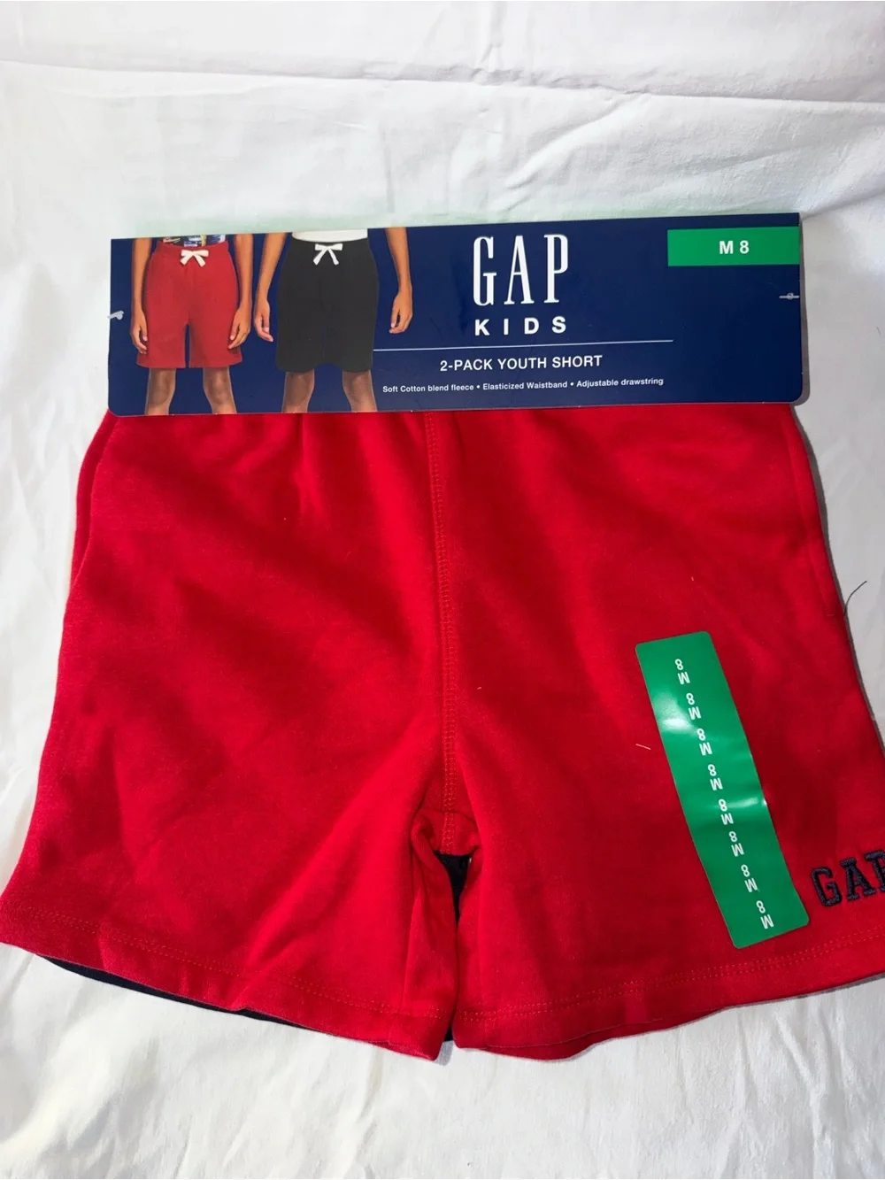 GAP Kids Red Athletic Shorts with Navy Trim